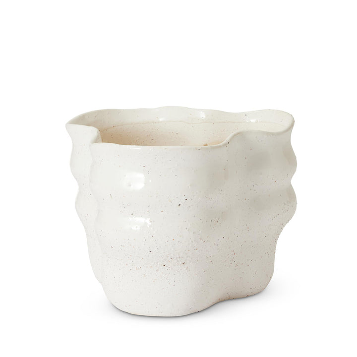 August Wavy Cream Planter 24.5X23X18.5cm