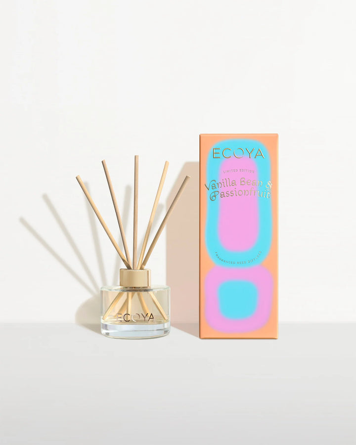 Ecoya Vanilla Bean & Passionfruit Mini Reed Diffuser 50Ml