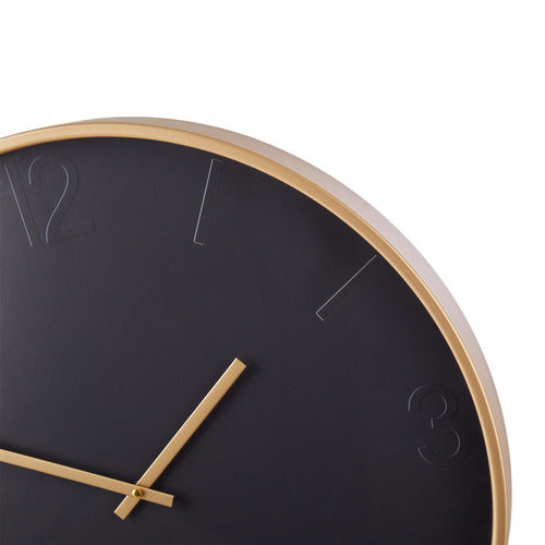 Modern Black Wall Clock 60cm