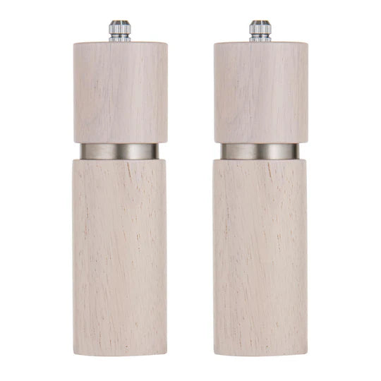 Gather White Wash Set of 2 Salt & Pepper Grinder