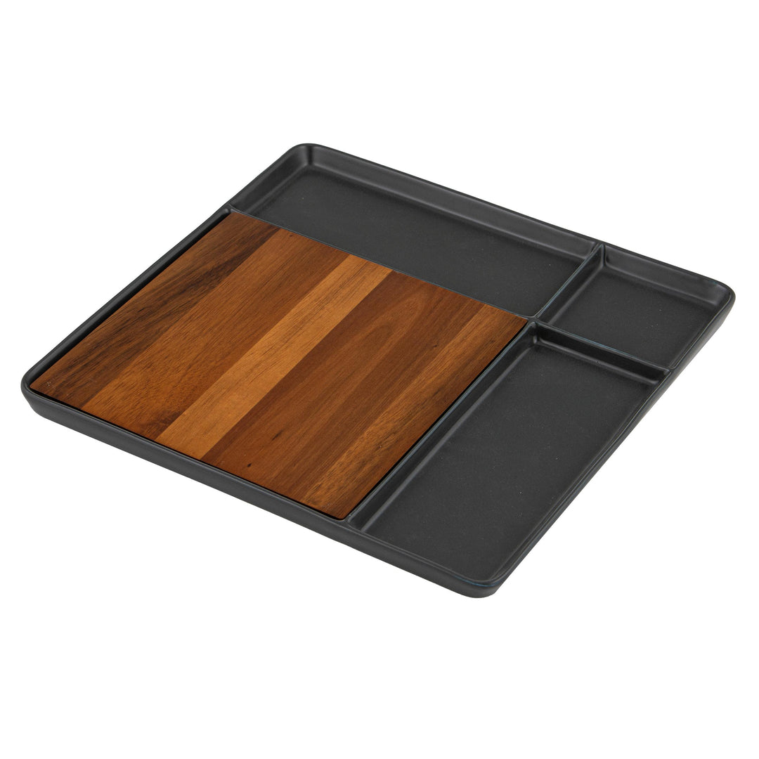 Essentials Charcoal Square Serving Board 29.5x29.5x1cm