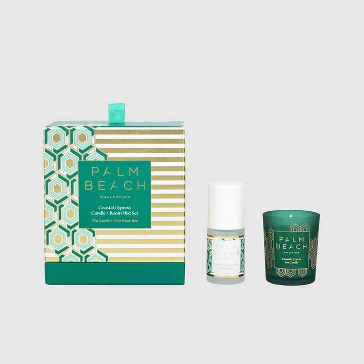 Palm Beach Candle + Room Mist Set - Coastal Cypress