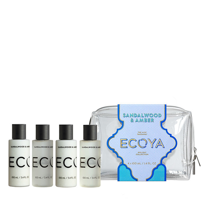 Ecoya Sandalwood & Amber Mini Takeaway Set