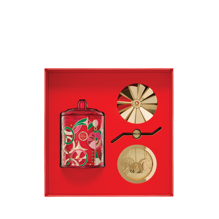 Glasshouse Fragrances Spinning Carousel Gift Set 380g Candle Kyoto in Bloom Christmas