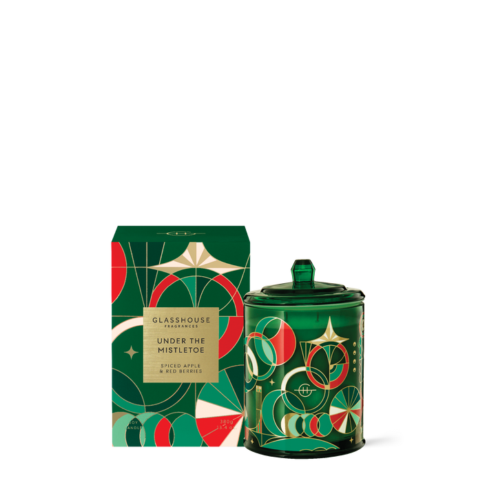 Glasshouse Fragrances Under The Mistletoe 380g Candle Christmas