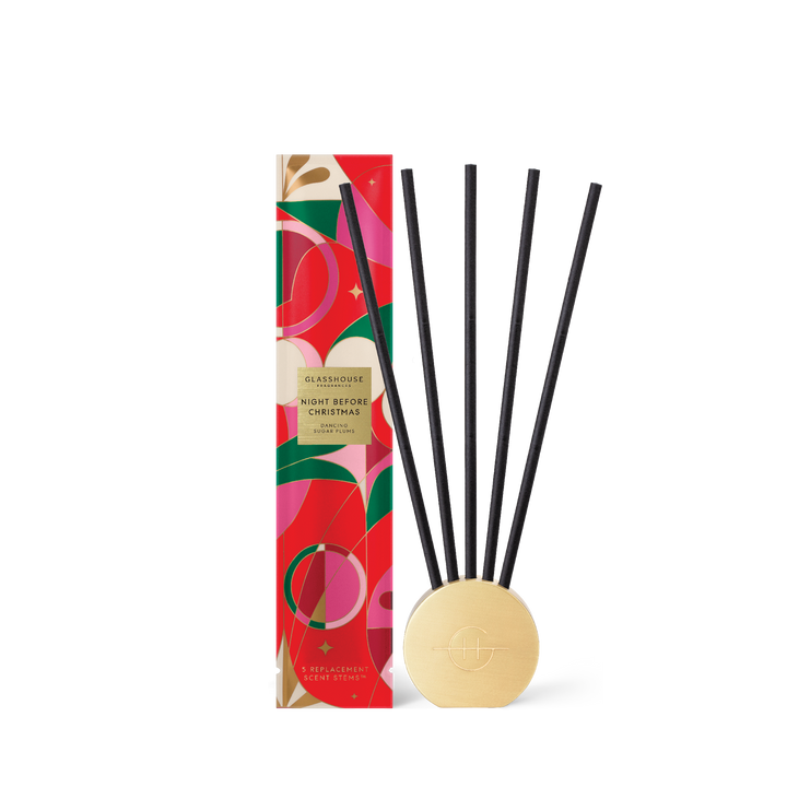 Glasshouse Fragrances 5 Replacement Scent Stems Night Before Christmas Christmas