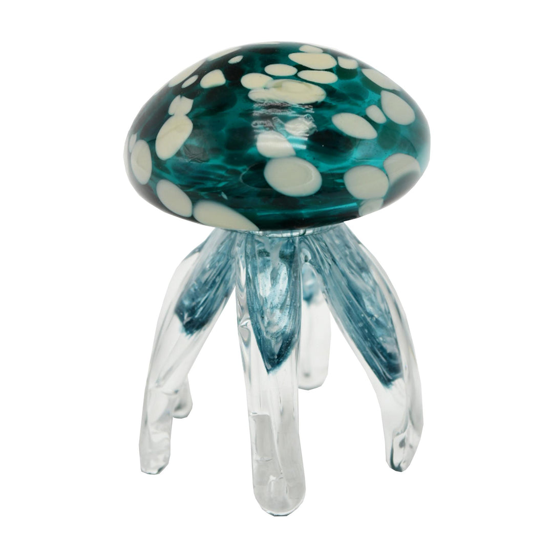 Wanda Glass Emerald Jelly Fish 10cm