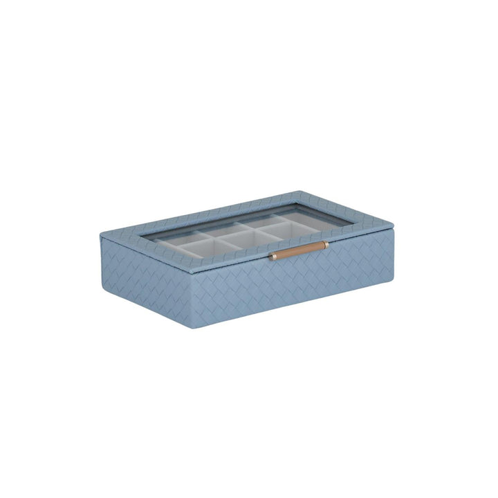 Nova Small Blue Plait Jewel Box 22x14.5x5.5cm