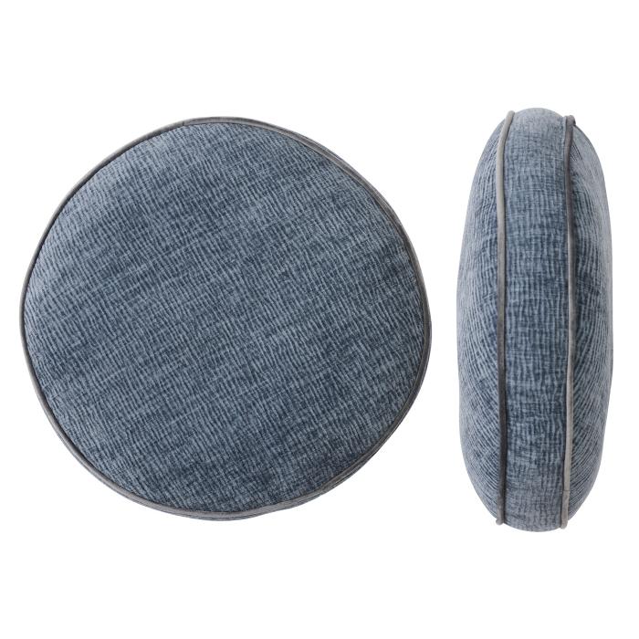 Lava Round Cushion 40cm Steel Velvet