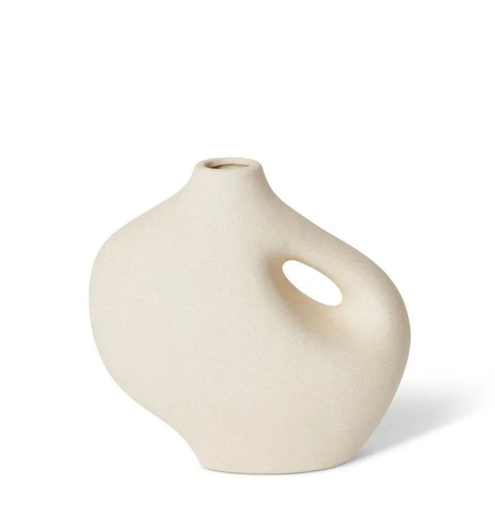 Athena Vase D18x9cm Cream