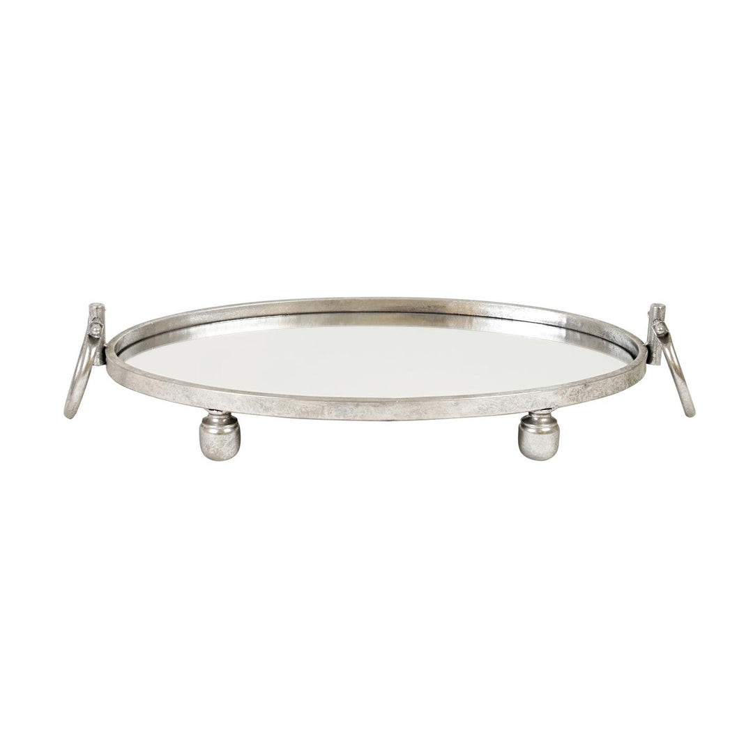 Dover Iron Silver Mirror Tray Oval 58.5cm