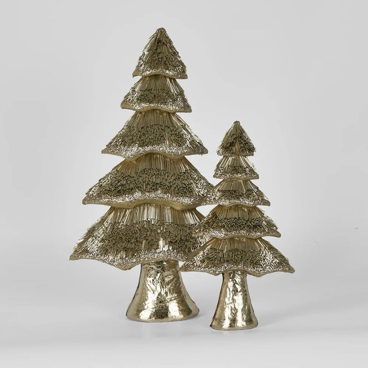 Allu Gilt Fir Tree LGE 25x13x45cm