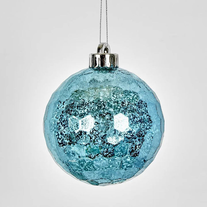 Glist Bauble (Set of 4) Light Blue 10cm