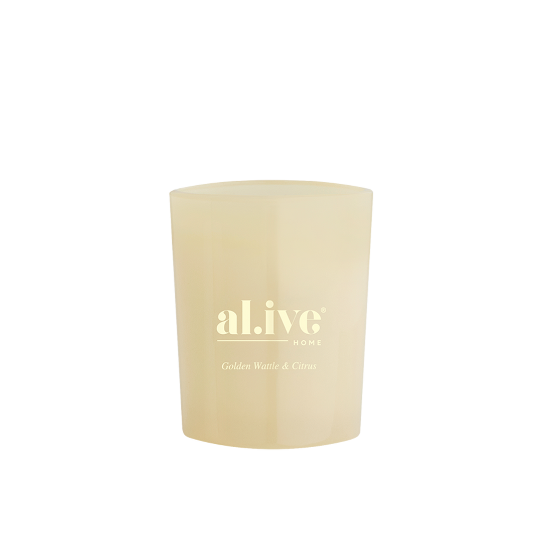 Al.ive Body Mini Soy Candle Bauble - Golden Wattle & Citrus