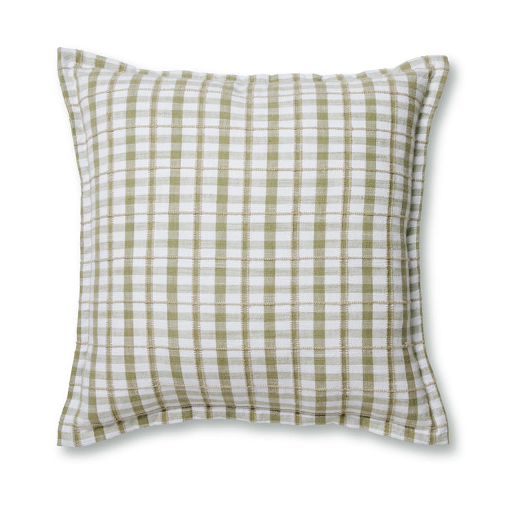 Bolton Green/Beige Woven Cushion 50cm