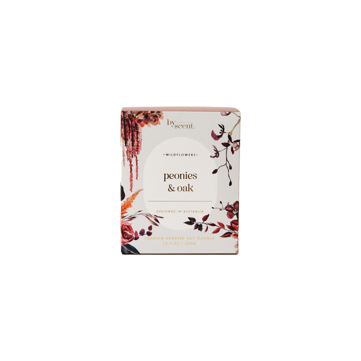 Wildflowers Peonies & Oak Candle 400g